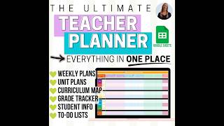 Ultimate Teacher Planner Organization System with Editable Lesson Plans, Gradebook, & Curriculum Map