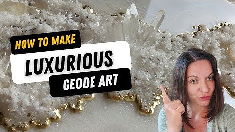 Create Jewelry Looking Geode Resin Art ✨️ Geode Resin Art For Beginners🎨 Resin WallArt Tutorial