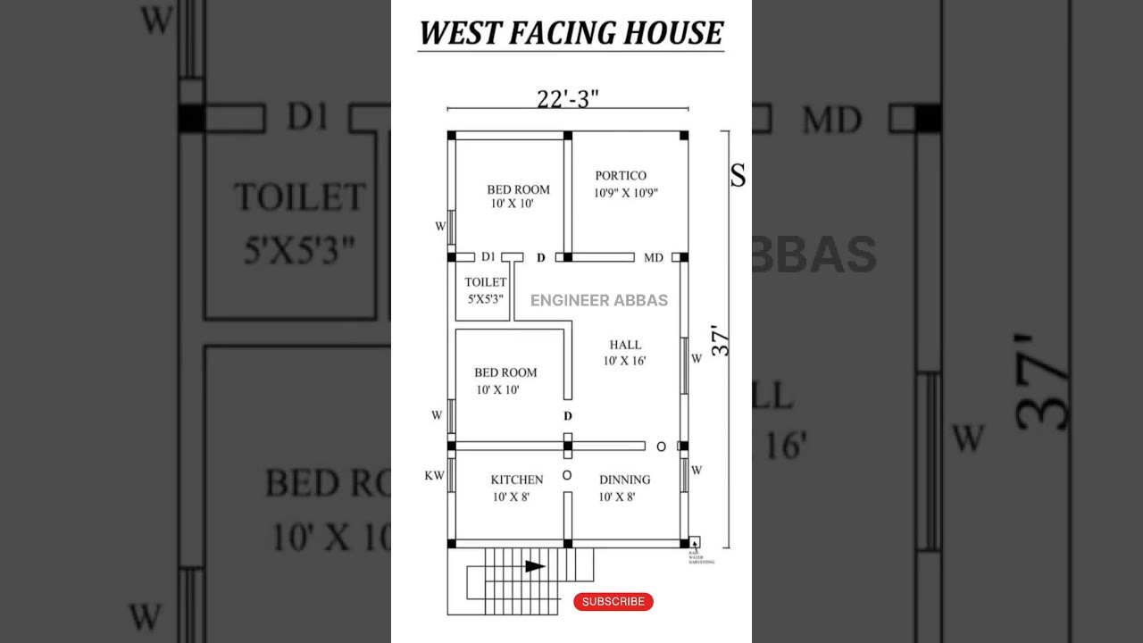 22 × 37 house plan, 22 by 37 home plan, 22*37 house plan, home plan 