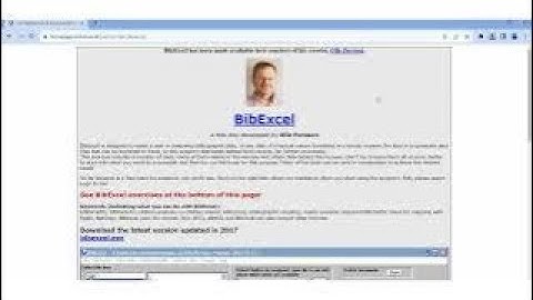 Download Bibexcel Software of Olle Perrson