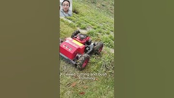 petrol brushless walking motor small size light weight remote mower for hills