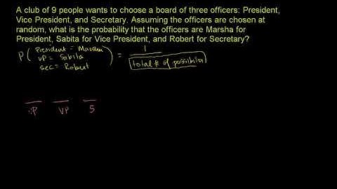 48. Ví dụ: những cách khác nhau để chọn các viên chức | Giải tích cơ bản| Khan Academy