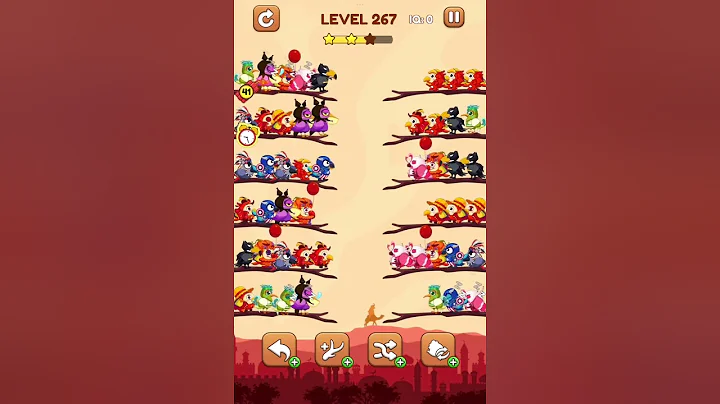 Level 267 of Bird Sort 2 : Colour Puzzle recording of solved by our 4-year old son.