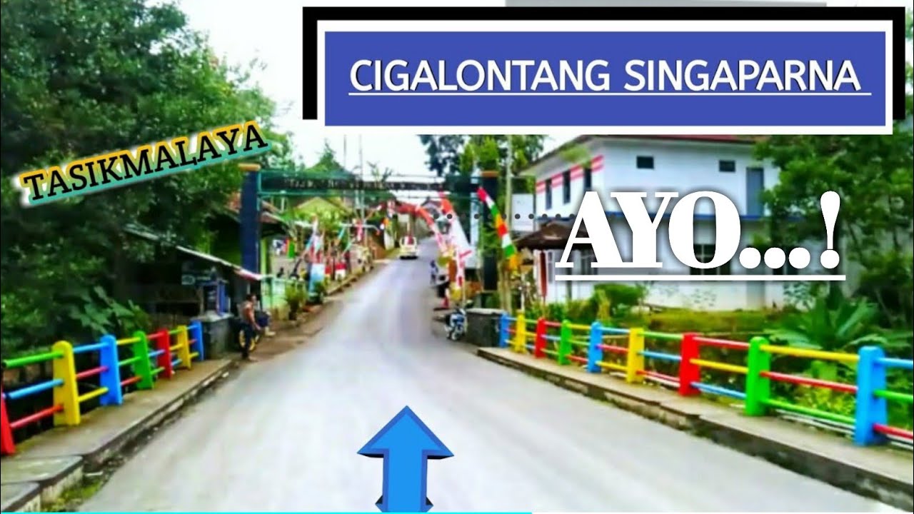 jl.Cigalontang Singaparna Perjalanan Sore Hari Suasana Mendung di Kampung