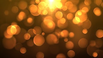 Beautiful Golden Orange Blurred Bokeh Motion | Free Animation Background