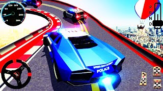 Police Mega Ramp Car Simulator Cops Racing Stunts Impossible Stunt Car Tracks 3D - Android GamePlay screenshot 3