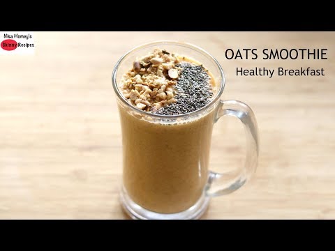 oats-breakfast-smoothie-recipe---oats-recipes-for-weight-loss---vegan-(no-milk)-|-skinny-recipes