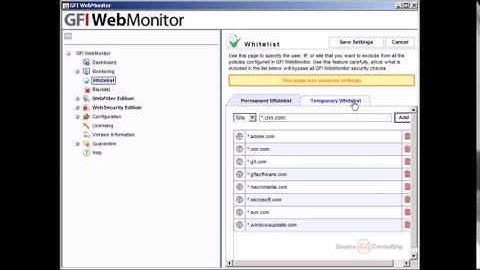 GFI - Whitelisting and Blacklisting Websites in GFI WebMonitor (Greek Language)
