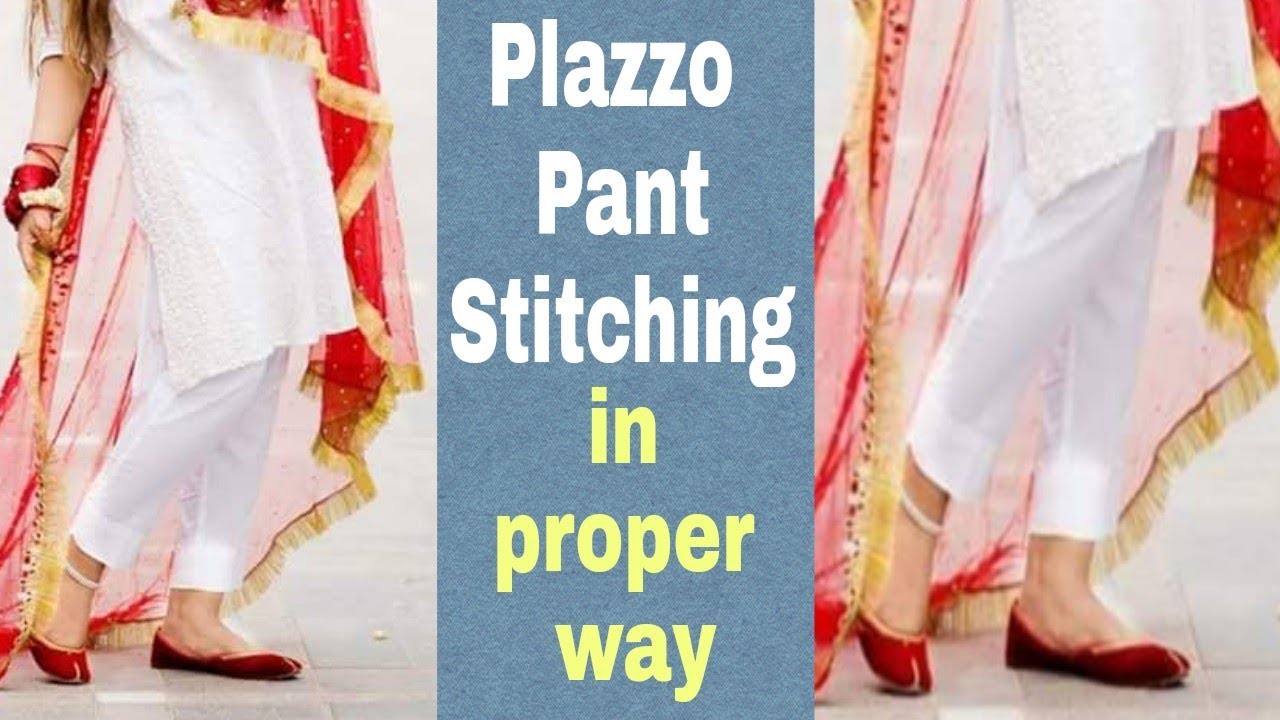 Plazo stitching/ with belt / ladies pajama ki silai/ pant plazo
