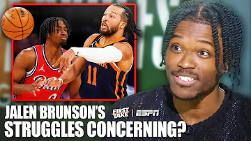 Kenny rates Jalen Brunson's struggles a SIX OR SEVEN level of concern 👀 | First Take