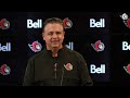 Nick Cousins, Thomas Chabot, Shane Pinto, Travis Green Pregame Media vs BOS
