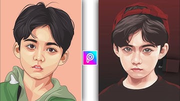 Cartoon Portrait Photo Editing PicsArt🔥|| Vector Art Easy Editing Tutorial || Vector Art Illustrator