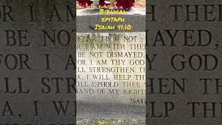 Biblical Epitaph Isaiah 41:10. #shorts