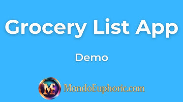 Grocery List App Demo