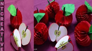 Diy Making 3D Apple Origami Paper Crafts Nt Creative World