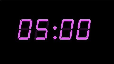 5 Minute Timer, retro magenta lcd alarm clock, with Alarm ⏰