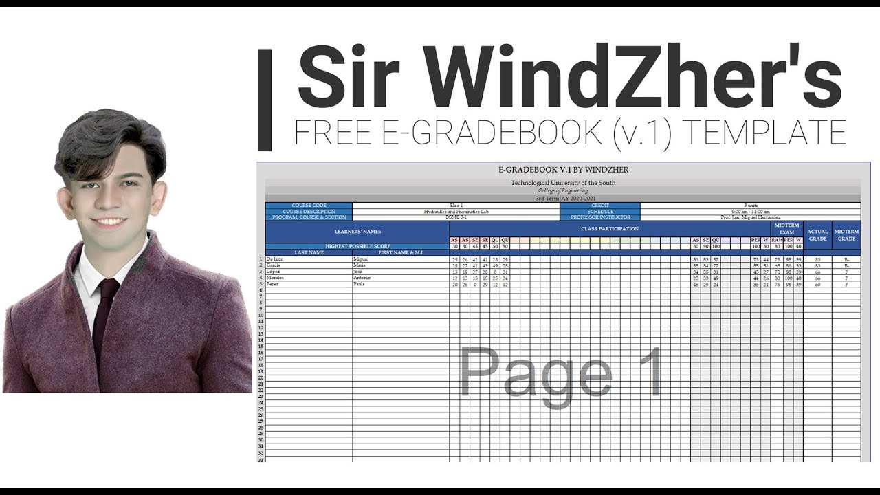 Free Electronic Gradebook Template YouTube