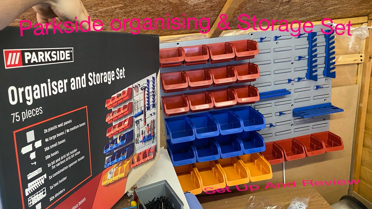 Parkside organiser and storage set tool wall review + set up - YouTube