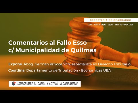 Comentarios al Fallo Esso c/ Municipalidad de Quilmes - Económicas UBA