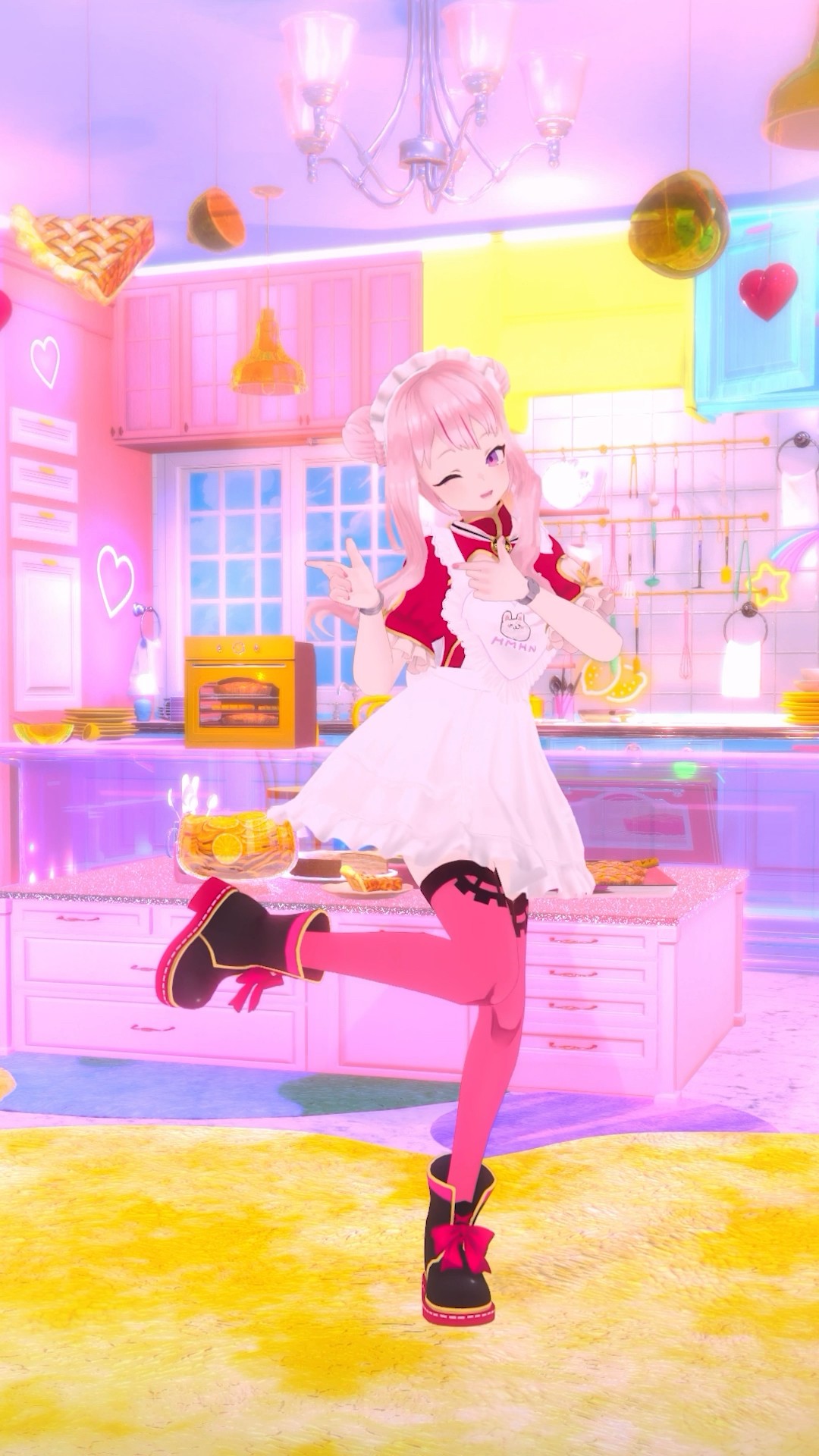 HIMEHINA ヒメヒナ 愛いっぱいハートのエプロンアクリルスタンド