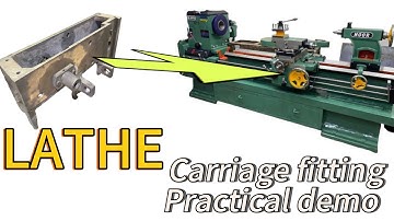 Lathe carriage fitting practical demo hi class lathe machine #technology #hardwork #viralvideo 