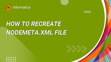 How to Recreate nodemeta.xml File