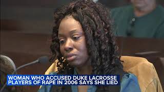 Woman who falsely accused Duke lacrosse players of rape in 2006 publicly admits she lied