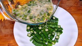 Weight Loss Recipe!  Okra and Egg Omelette.Healthy Breakfast Recipe |High in Protein