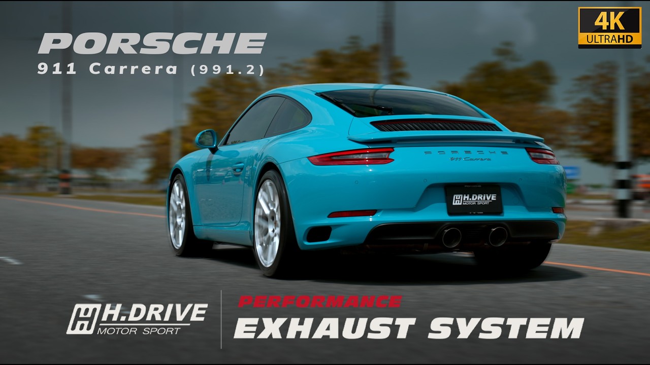 Experience the next level of driving. H.Drive Titanium Exhaust for the 911 Carrera (991.2)