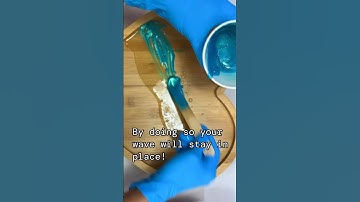 How to create ocean waves with resin ! First layer! #diy #art  #short