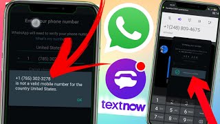 Verify WhatsApp With Free Virtual Number In TextNow | How To Create Fake WhatsApp Account | 9TechnoR screenshot 3