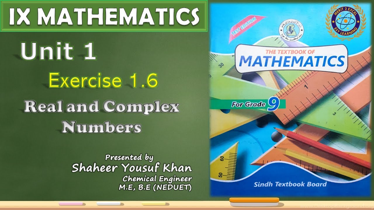 Exercise 1.6 - 9th Class Math || Real and Complex Numbers || Sindh ...