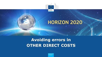 Avoiding common errors in declaring other direct costs under H2020 (30 May 2023)