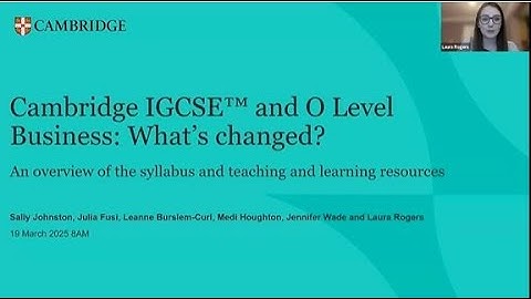 Cambridge IGCSE and O Level Business: What