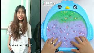 chơi slime thư giãn và kể chuyện|slime và chuyện hài p5