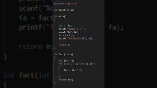 Find Factorial Of A Number Using Function