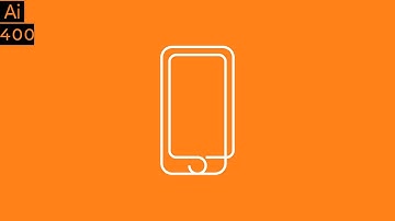 One line smartphone icon design in Adobe Illustrator
