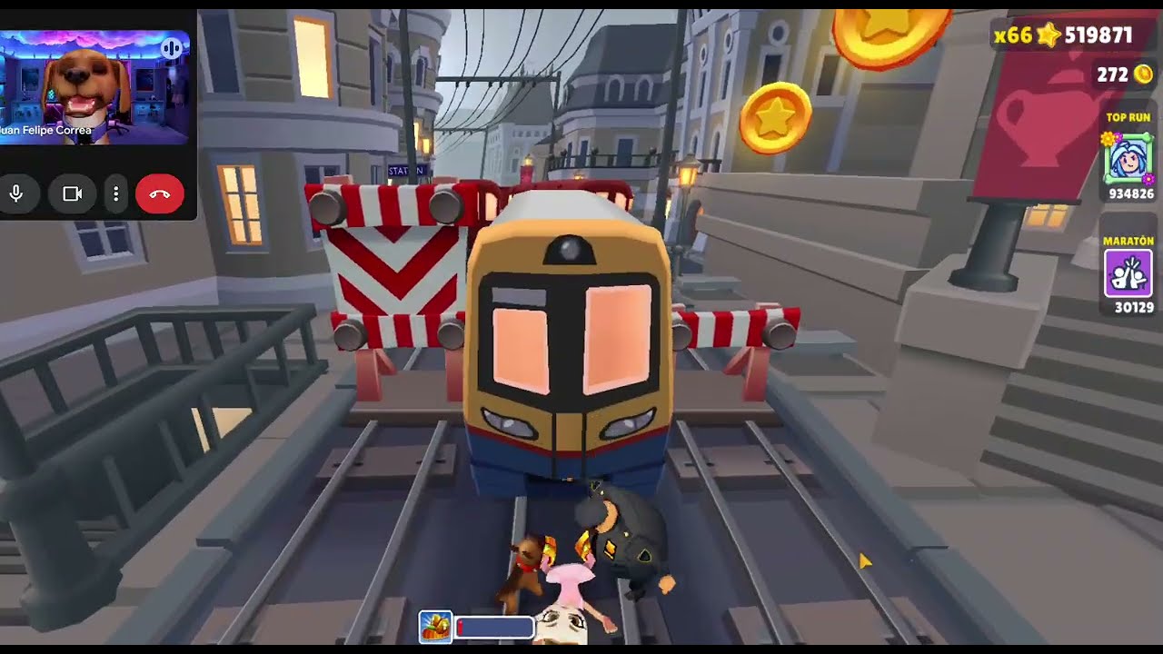 jugando subway sufers marathon london_londres