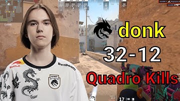 CS2 donk 32-12 (dust2) faceit voice comms POV | 2025/02/20 | #cs2 #demo
