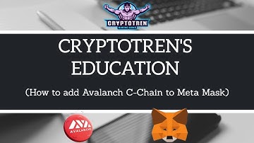 HOW TO ADD AVALANCH C-CHAIN TO META MASK!!!