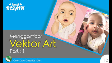 MENGGAMBAR VEKTOR ART COREL DRAW ( TRACING WAJAH MANUAL ) ET : 2 PART 1