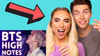 VOCAL COACH and Singer Reacts to BTS HIGH NOTES & FALSETTOS COMPILATION (Her first reaction)