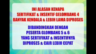 Haii semua.. pada video ini saya akan menginfokan apa penyebab &
alasan utama sertifikat insentif peserta gelombang 4 banyak yang belum
muncul diproses, ...