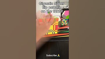 Gigantic Superflip Pattern Timelapse on the 13x13! #shorts #timelapse #rubikscube #cubing