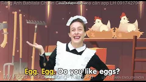 LV12304-My Food 1- Food song  Karaoke- Học Tiếng Anh Babilala miễn phí qua bài hát vui nhộn