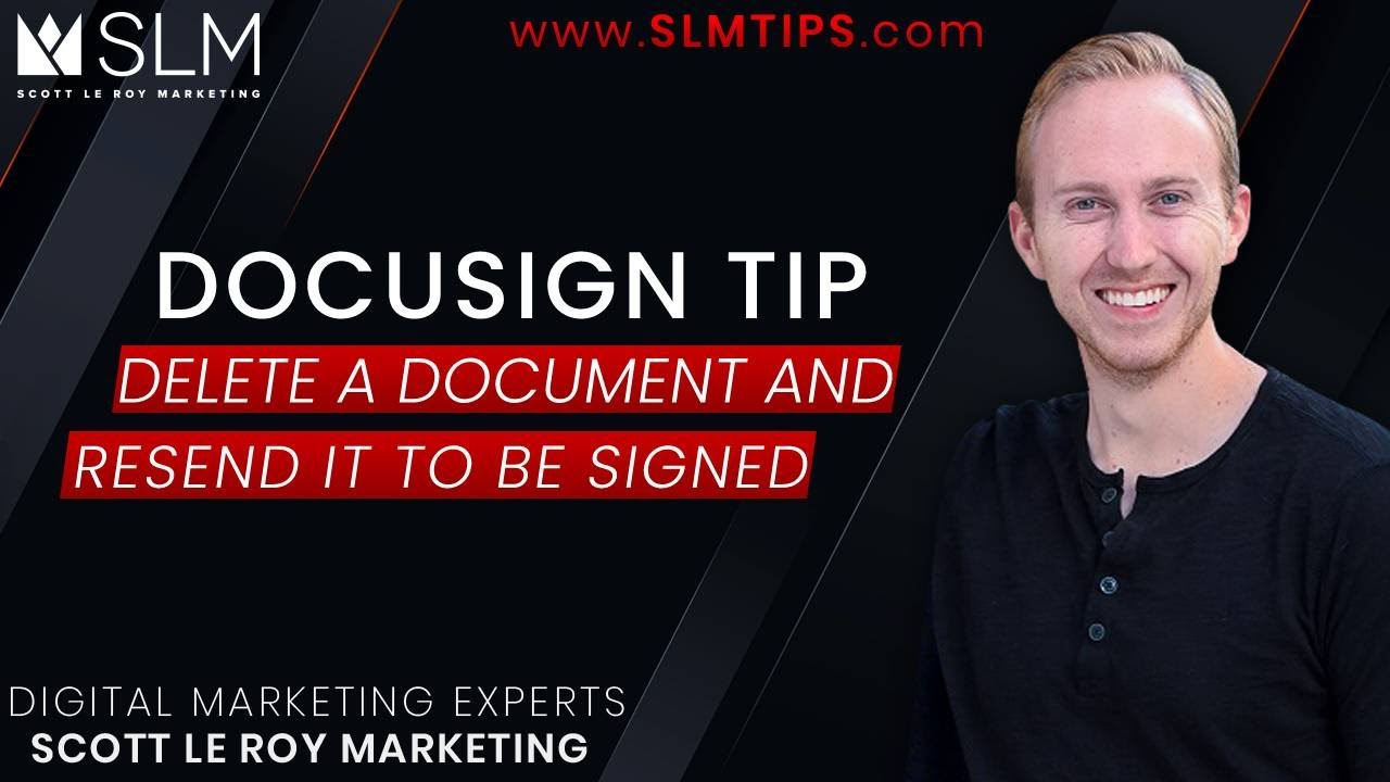 Docusign Tip - Delete A Document And Resend It To Be Signed