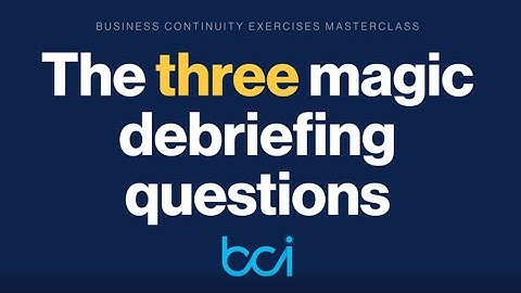 The three magic debriefing questions