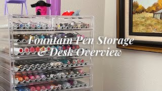 My Fountain Pen Storage System and Desk Overview!