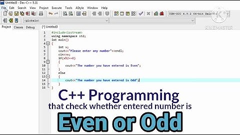 C++ Programming - that checks whether number is Even or Odd