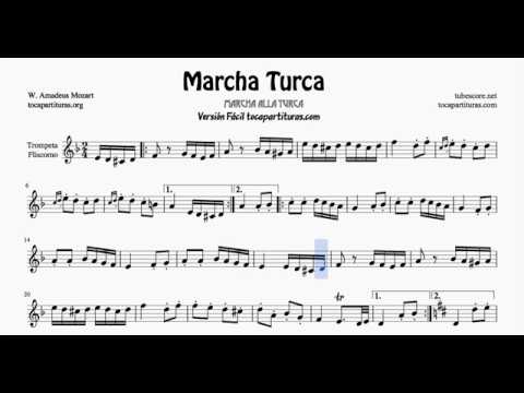rondo alla turca turkish march easy sheet music for trumpet bpm 80 rondo sheet music